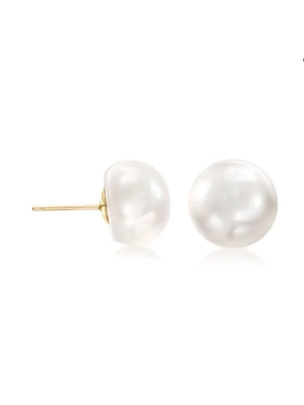 New! Gold Freshwater Pearl Earrings (1001) NWOT